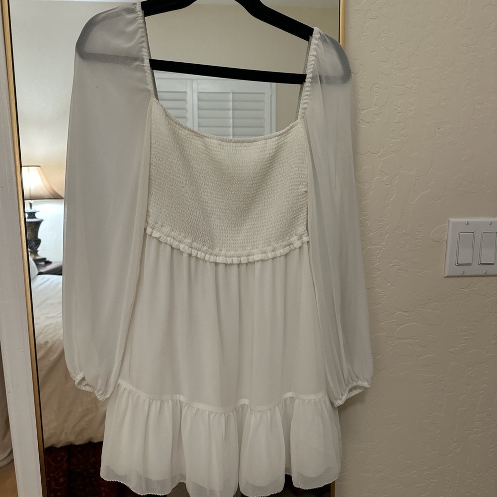 Elegant White Women's Dress